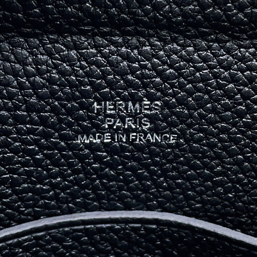 Hermes Shoulder Bag, Vide Poche, Black Togo Leather, K Stamp, Black, Handbag,... - Picture 7 of 8